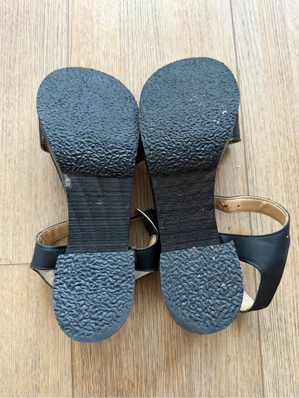 American Apparel Black Wooden Sandals